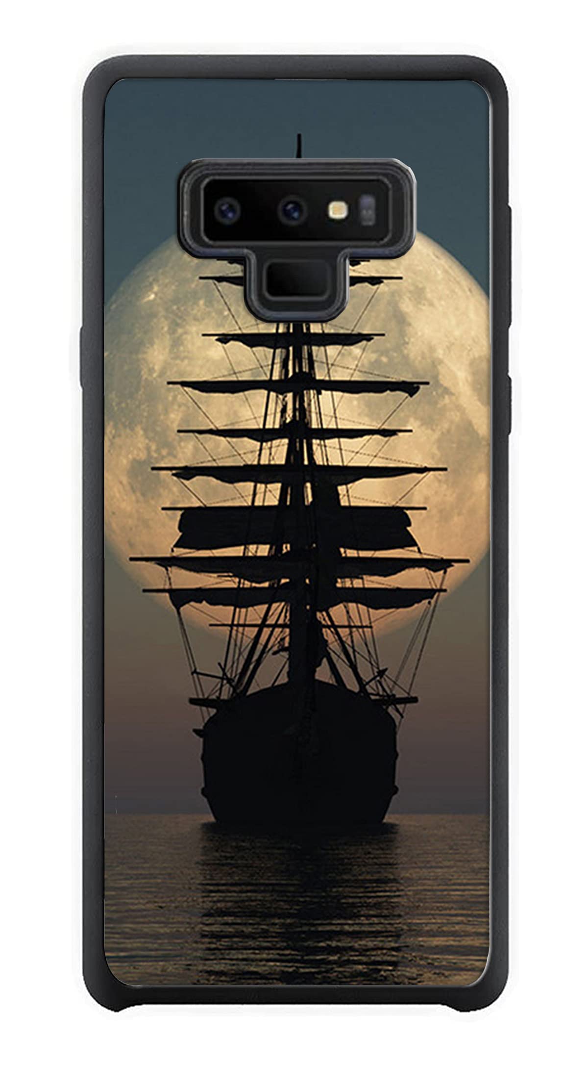 for Samsung Galaxy Note 9 Case - Pirate Ship Moon Pattern Phone case - TPU Shock Absorption Protection Phone Cover Case