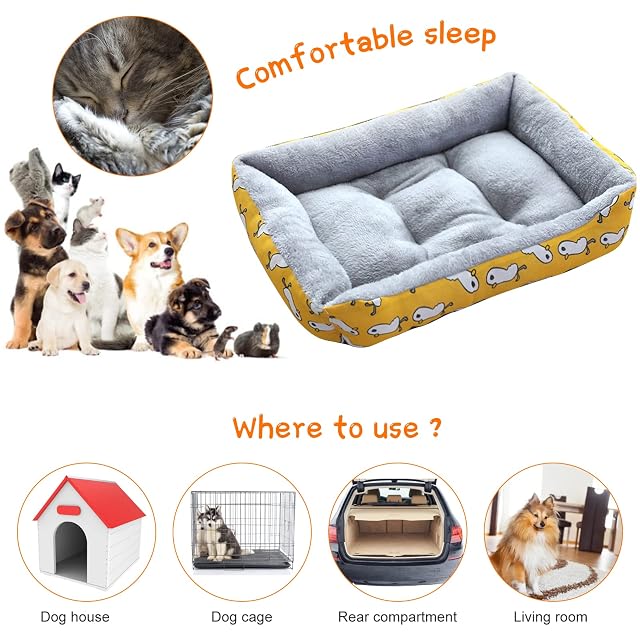 Foto 4 de 7 de PETCUTE Cesta cómoda para Perros y Gatos, Lavable a máquina, Cama cómoda para Mascotas
