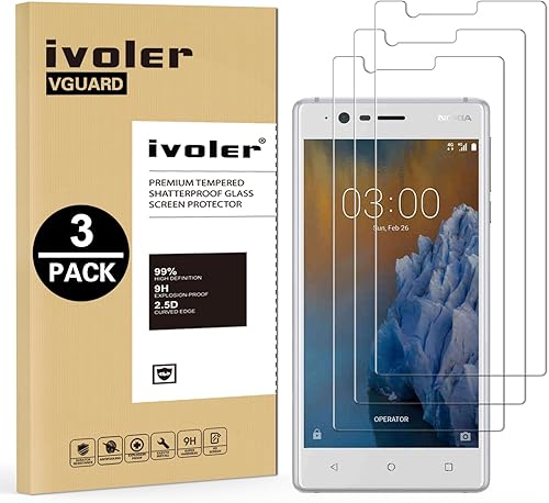 iVoler Pack  Pellicola Vetro Temperato per Nokia 2017  Garanzia Vita   Pellicola Protettiva  Protezione per Schermo