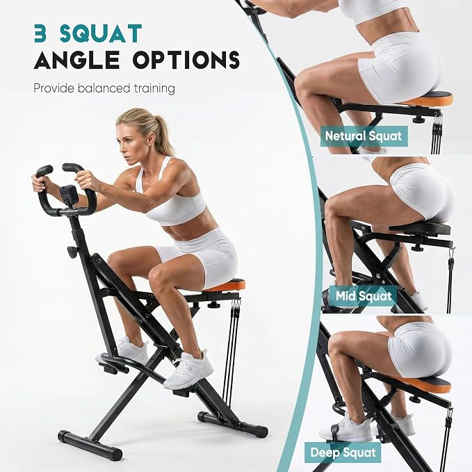 Máquina de sentadillas Simple Deluxe 2 en 1, resistente y plegable miniatura 4
