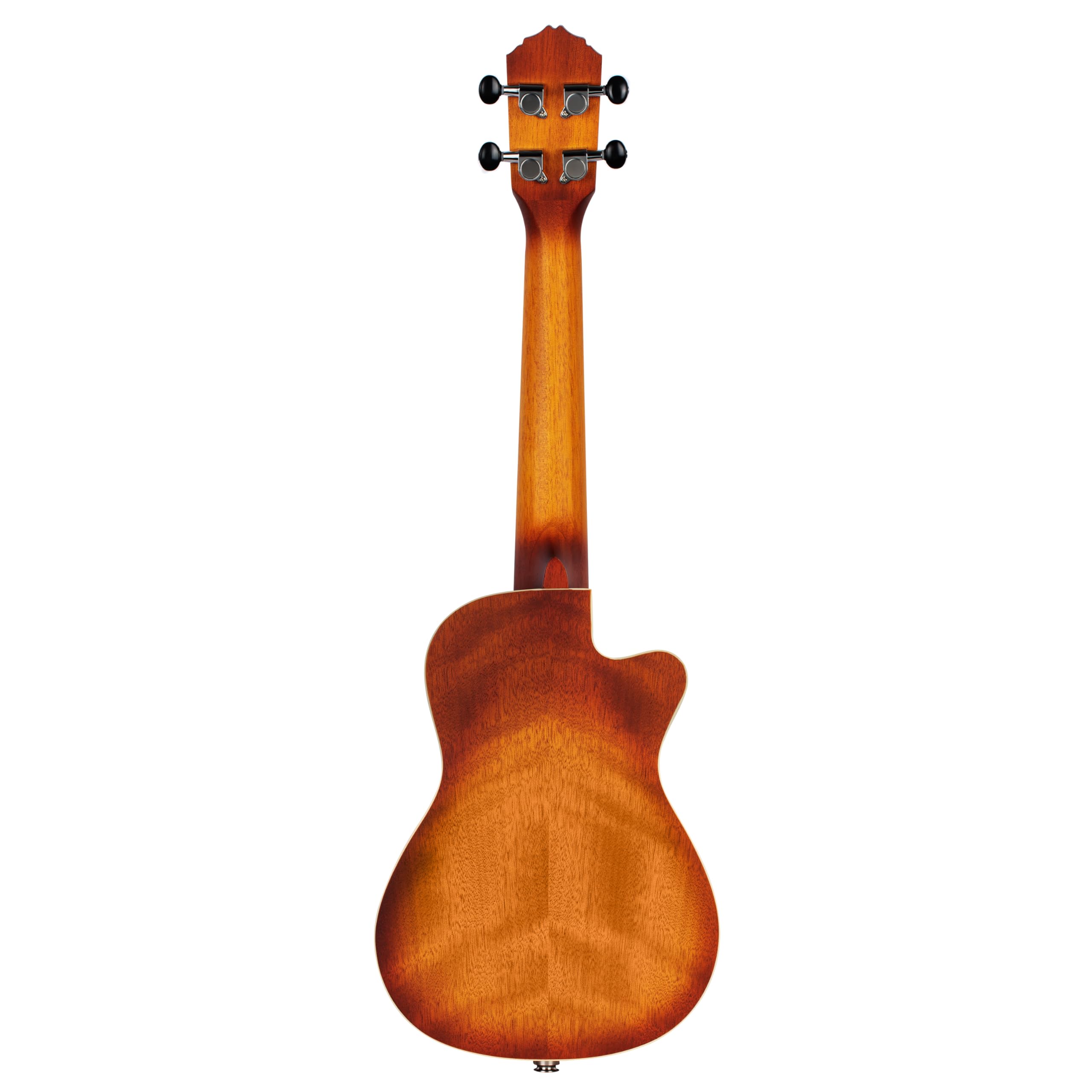 Ortega Guitars Ukulele Koncertowe Leworęczne – Elektro-akustyczne – Seria Earth – z Wycięciem – Okoume, Kolor Brązowy (RUDAWN-CE-L)