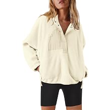 Nirovien Womens Fleece Pullover Quarter Zip Sherpa Jacket Fuzzy Sweatshirt