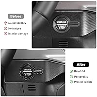 Vista 2 de Linskip Anillo de botón de arranque compatible con Ford Bronco 2021-2025, cubierta del botón de arranque del motor para accesorios interiores Bronco