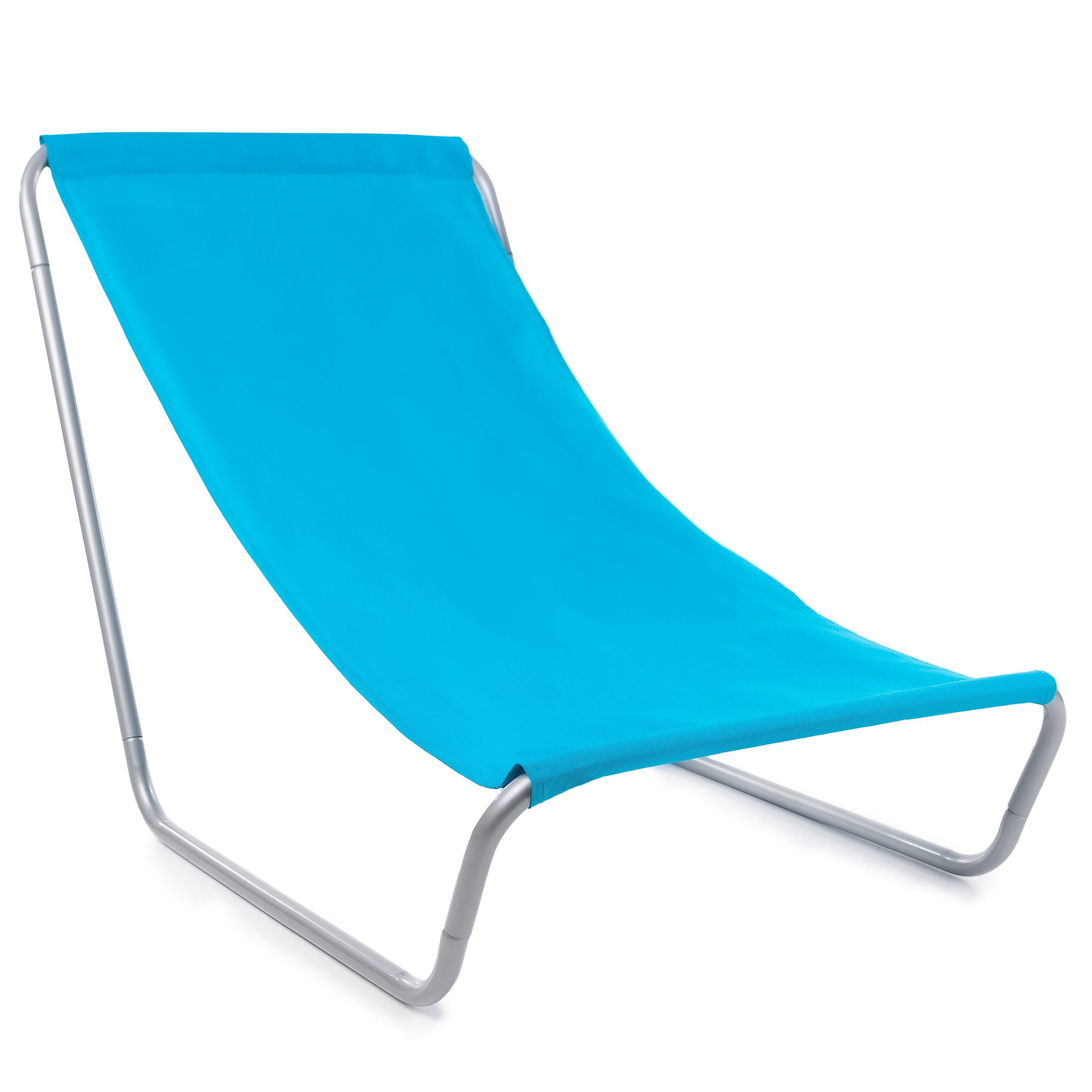 Sedia a Sdraio da Spiaggia Pieghevole – Oxford 600D Impermeabile & Ultraleggera – Per Mare, Giardino, Campeggio – Telaio Acciaio 19 mm con Borsa – Portata 90 kg – Blu