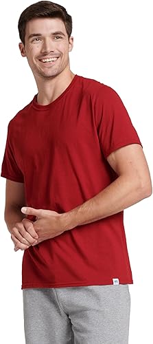Russell Athletic Camisetas Dri-Power de manga corta para hombre, absorben la humedad, protección contra olores, UPF 30+, tallas S-4x