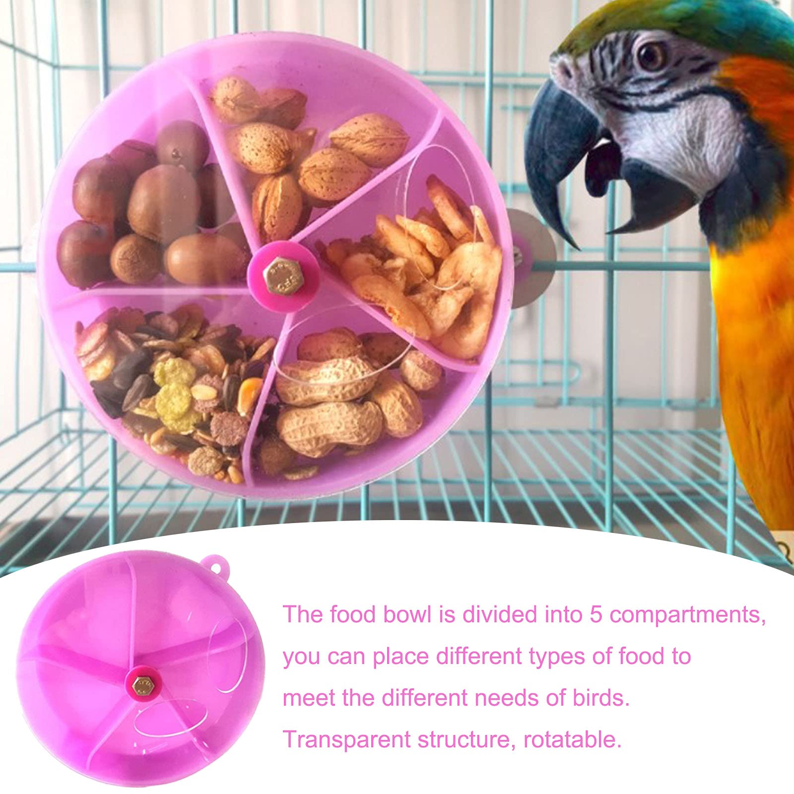 GALPADA Papageien Futterbox Mit Mehrfachfächern - Interaktives Futterspielzeug Für Wellensittiche & Papageien