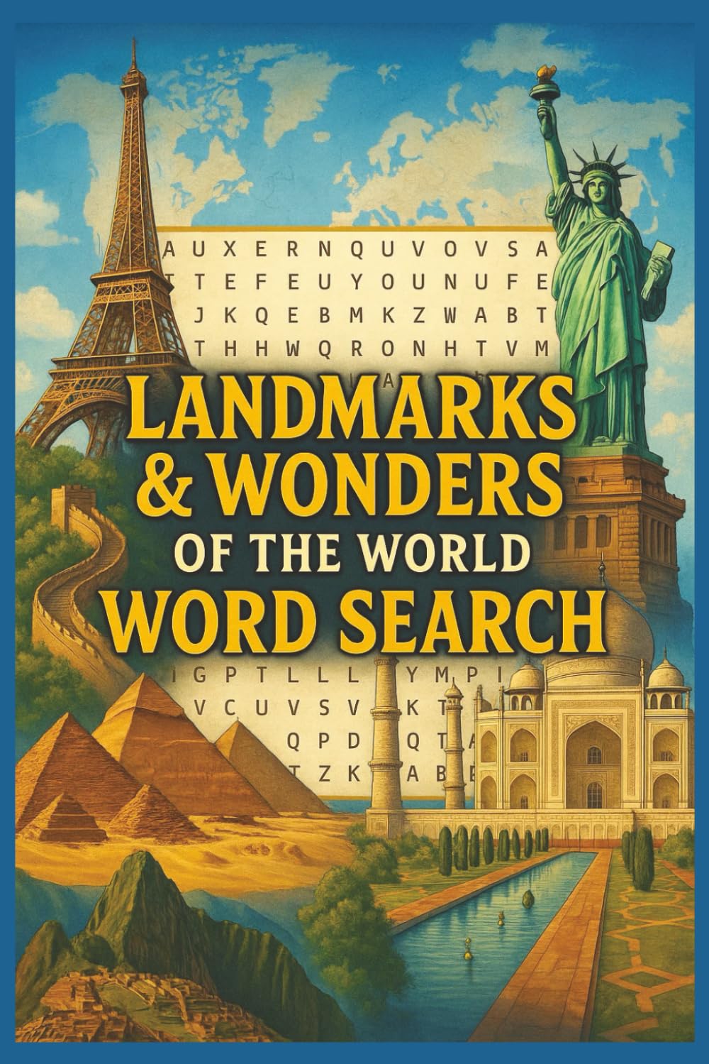 Landmarks & Wonders of the World Word Search: Discover iconic landmarks and natural wonders through fun word search puzzles!