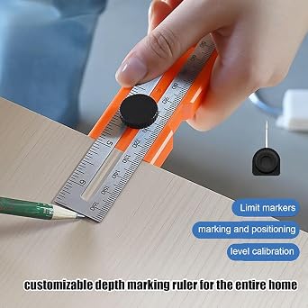 Scribe Tool for Carpentry,Measuring Ruler Tool for Woodworking | Furniture Making Ergonomic Gadget Precise Gauge for Carpenters Woodworkers Beginners Professionals