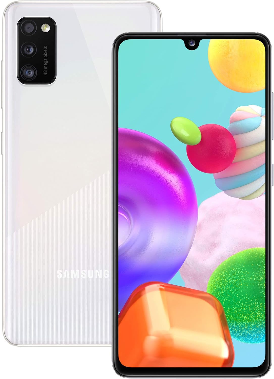 Samsung Galaxy A41 Mobile Phone; Sim Free Smartphone – Prism Crush White (UK Version) (Renewed)