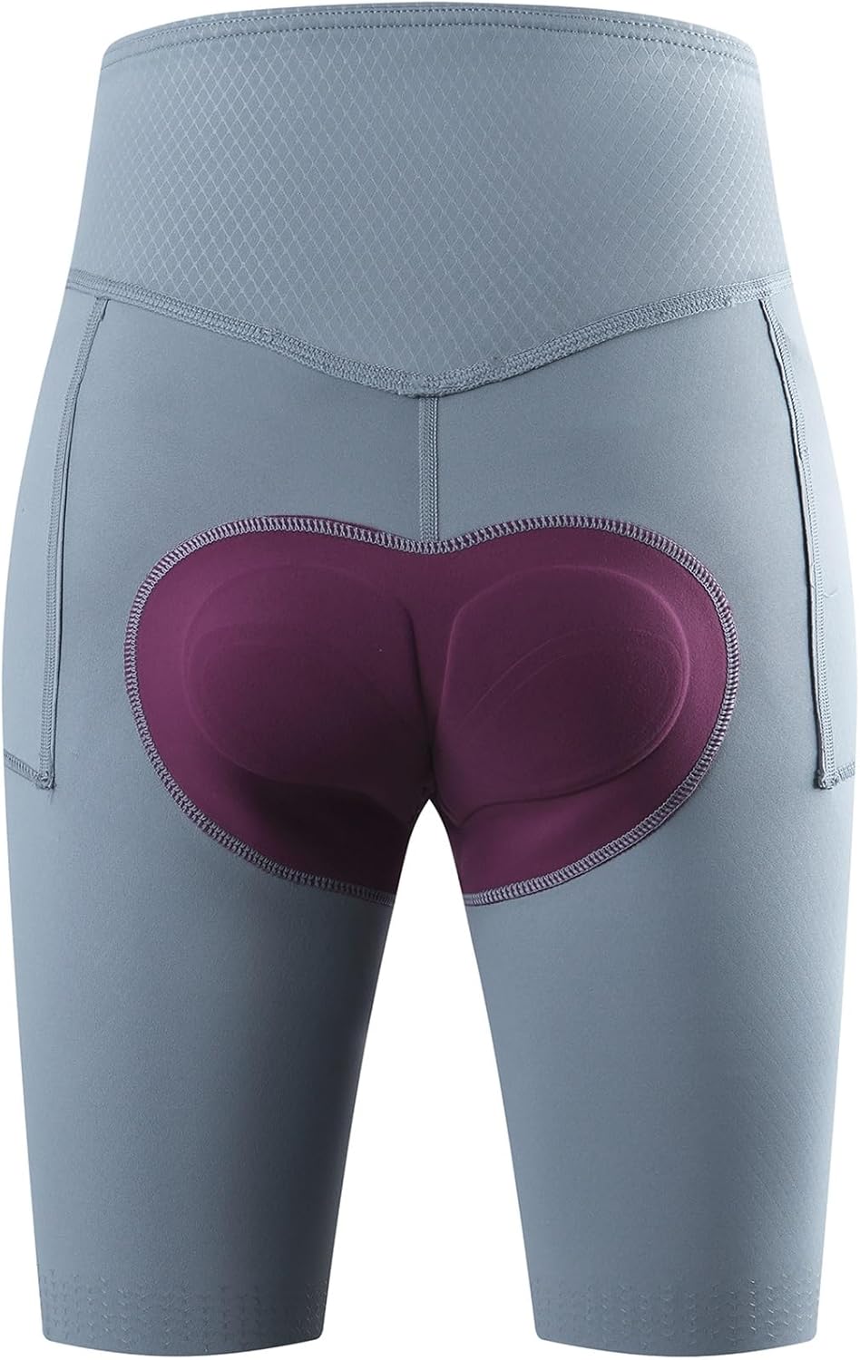 WOSAWE Women's High-Waisted Cycling Shorts 4D Padded Bike Underwear with Side Pockets for Summer Rides