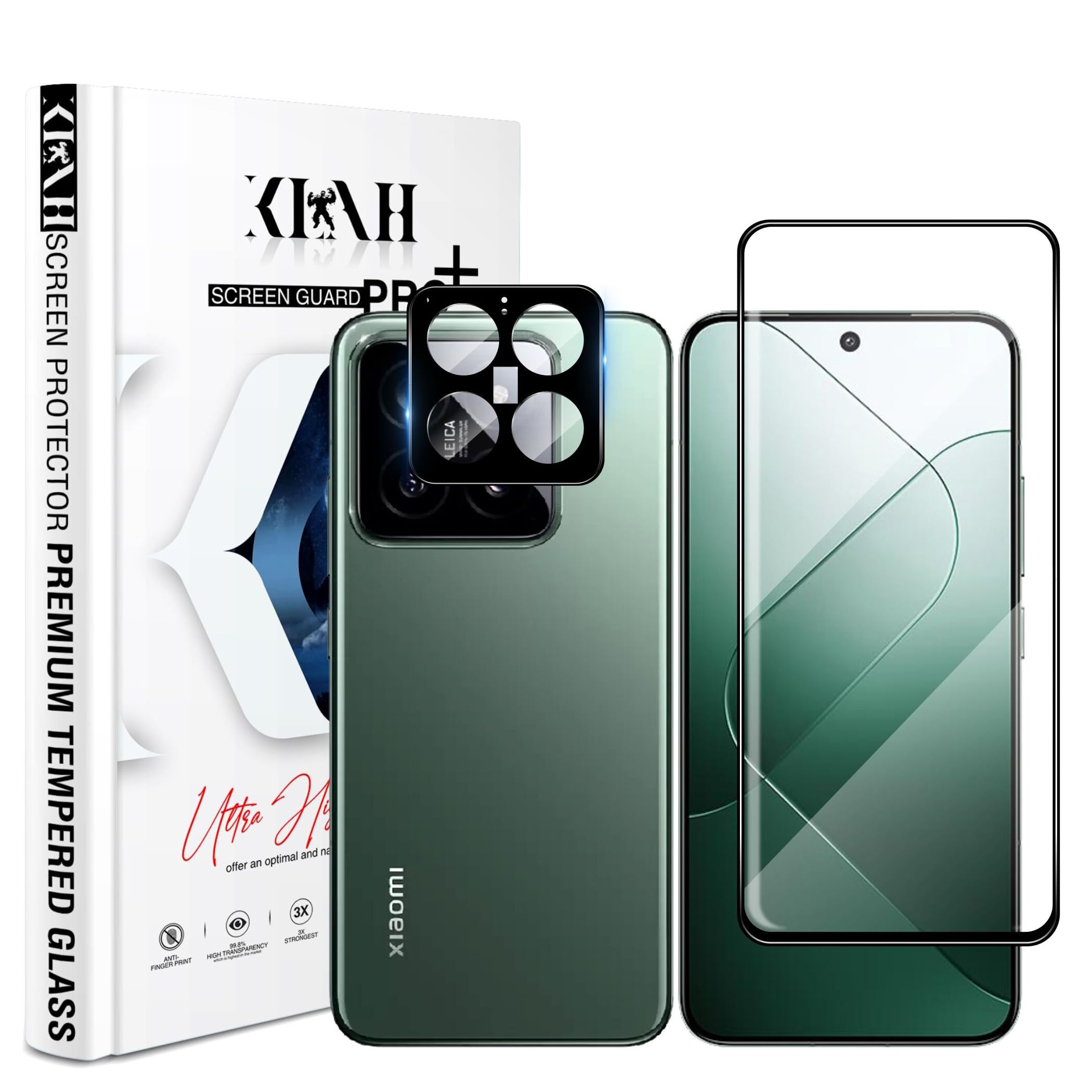 MS-Shield Advanced HD+ Tempered Glass Screen Protector & Camera Guard compatible for Xiaomi 14 - Edge to Edge Full Screen Coverage with Easy Installation Kit (B0D9FJYKHB) Amazon Price History, Amazon Price Tracker