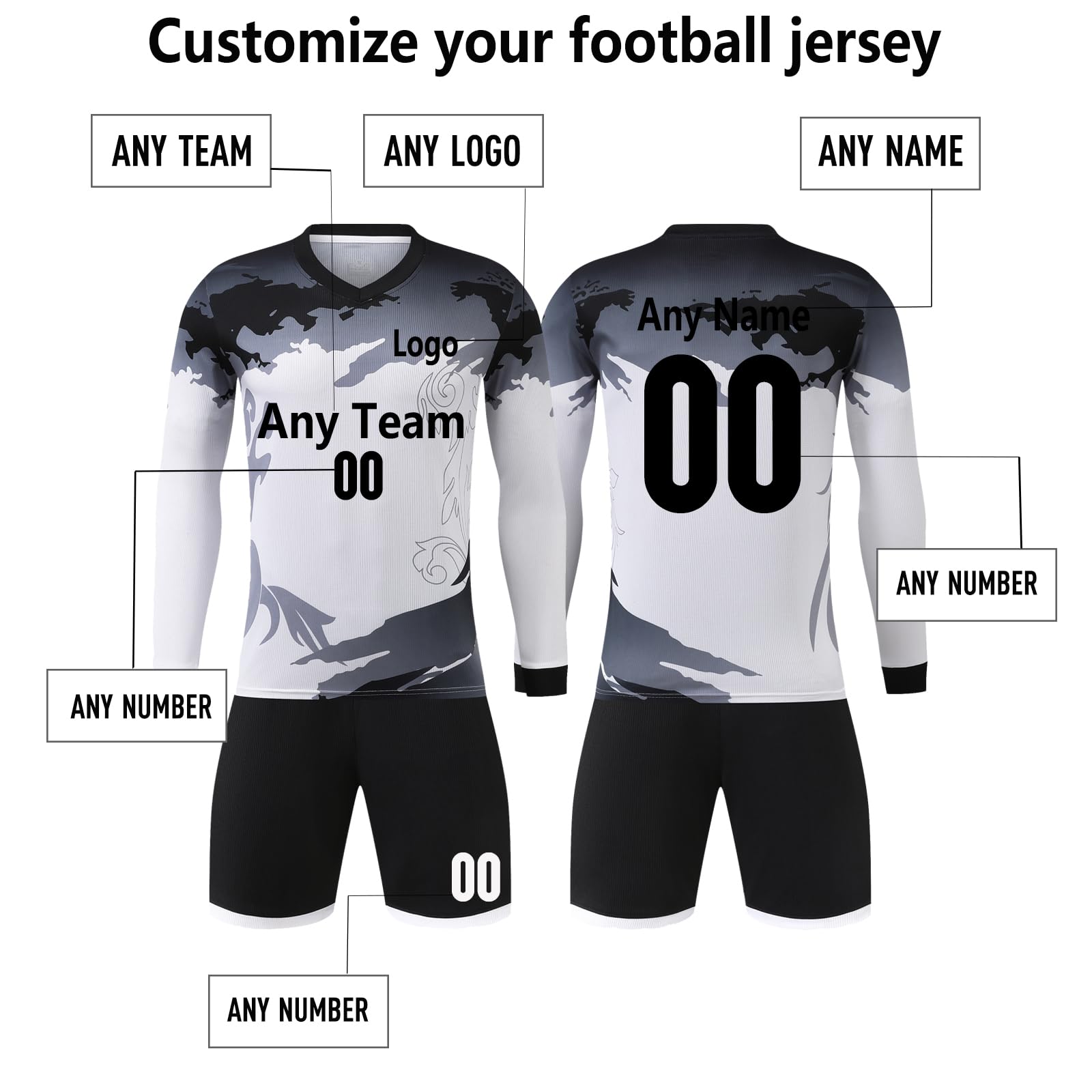 GEF1573ANTU Customized soccer jerseys for Boys Girls Training Outfit Team Uniform Athletic Shirts Sportswear Kit (Green)