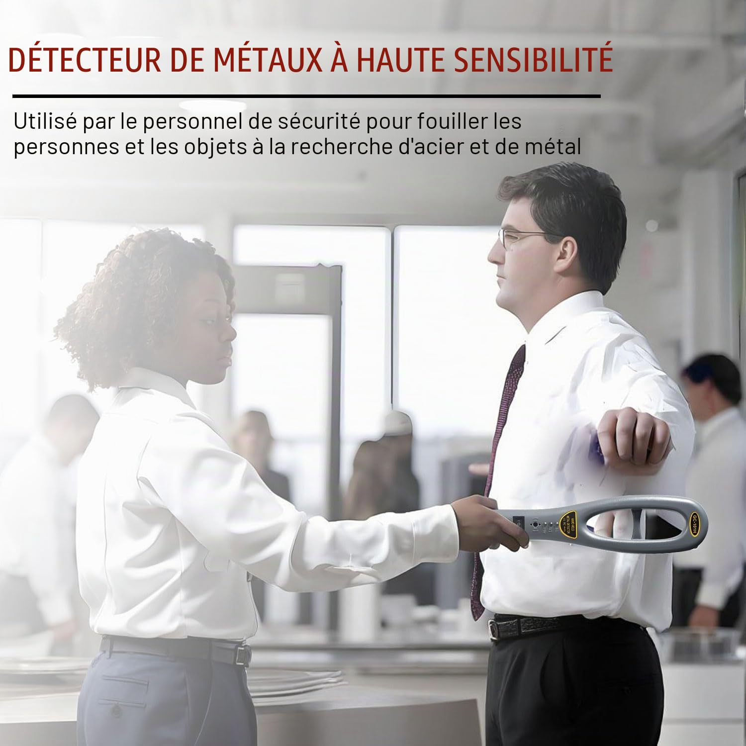 Détecteur de Métaux,V·RESOURCING main-Détecteur Métaux Portable avec Haute Sensibilité pour occasions importantes,métro, parc