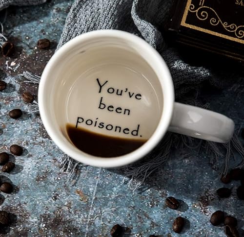 Miniatura 7 de FLY SPRAY Taza de café divertida con texto en inglés "You'VE BEEN POISONED", tazas de bebida creativas, broma única, gran idea de regalo para