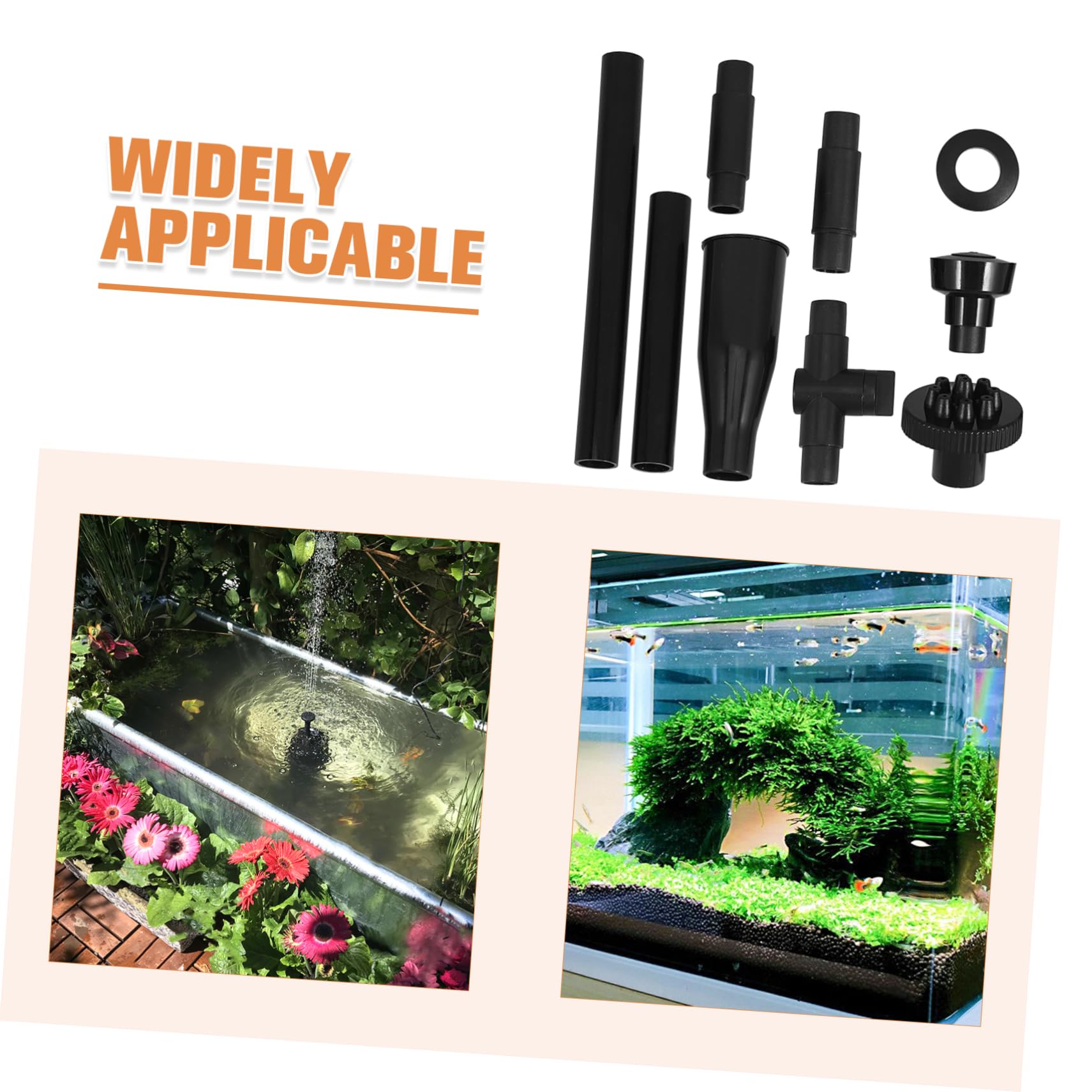 Toyvian 9 Stück Springbrunnen Düsenset Pilz Sprühkopf Schwarz Für Aquarium Teich Tauchpumpe Wasserfontäne Sauerstofffördernd Teichzubehör
