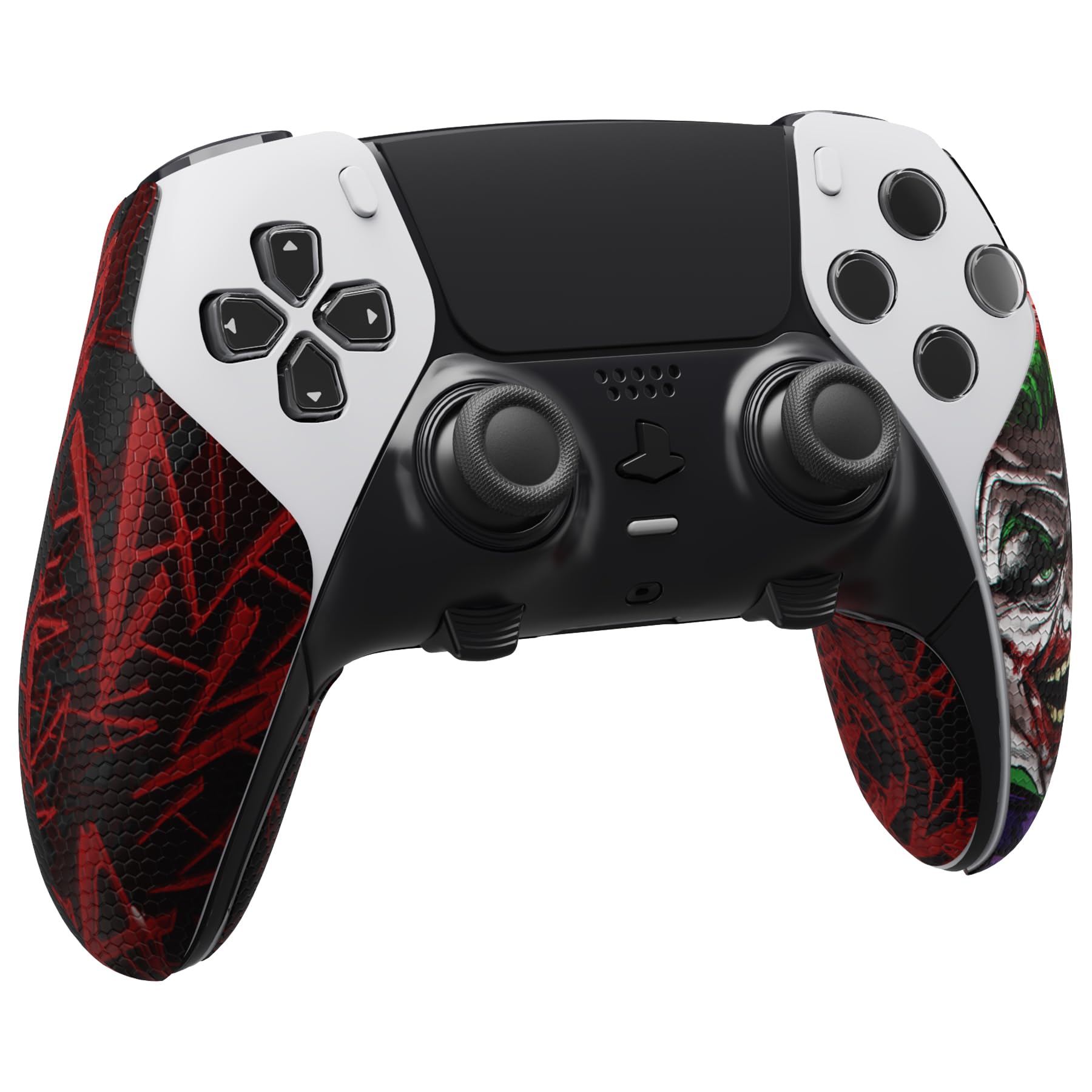 playvital Protection pour ps5 Edge Grip Manette Sticker,Autocollant Skin pour ps5 Edge Controller Accessoires,Antidérapante Souple PU-Clown Hahaha