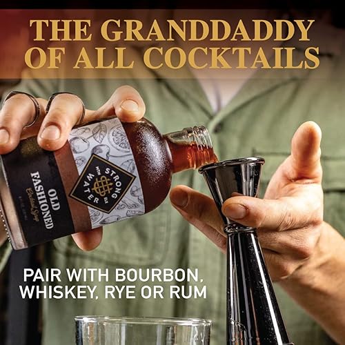 Vista 7 de Strongwater Old Fashioned - Mezclador artesanal para cócteles, rinde 64 cócteles, jarabe artesanal con bíter, naranja, cereza y azúcar demerara