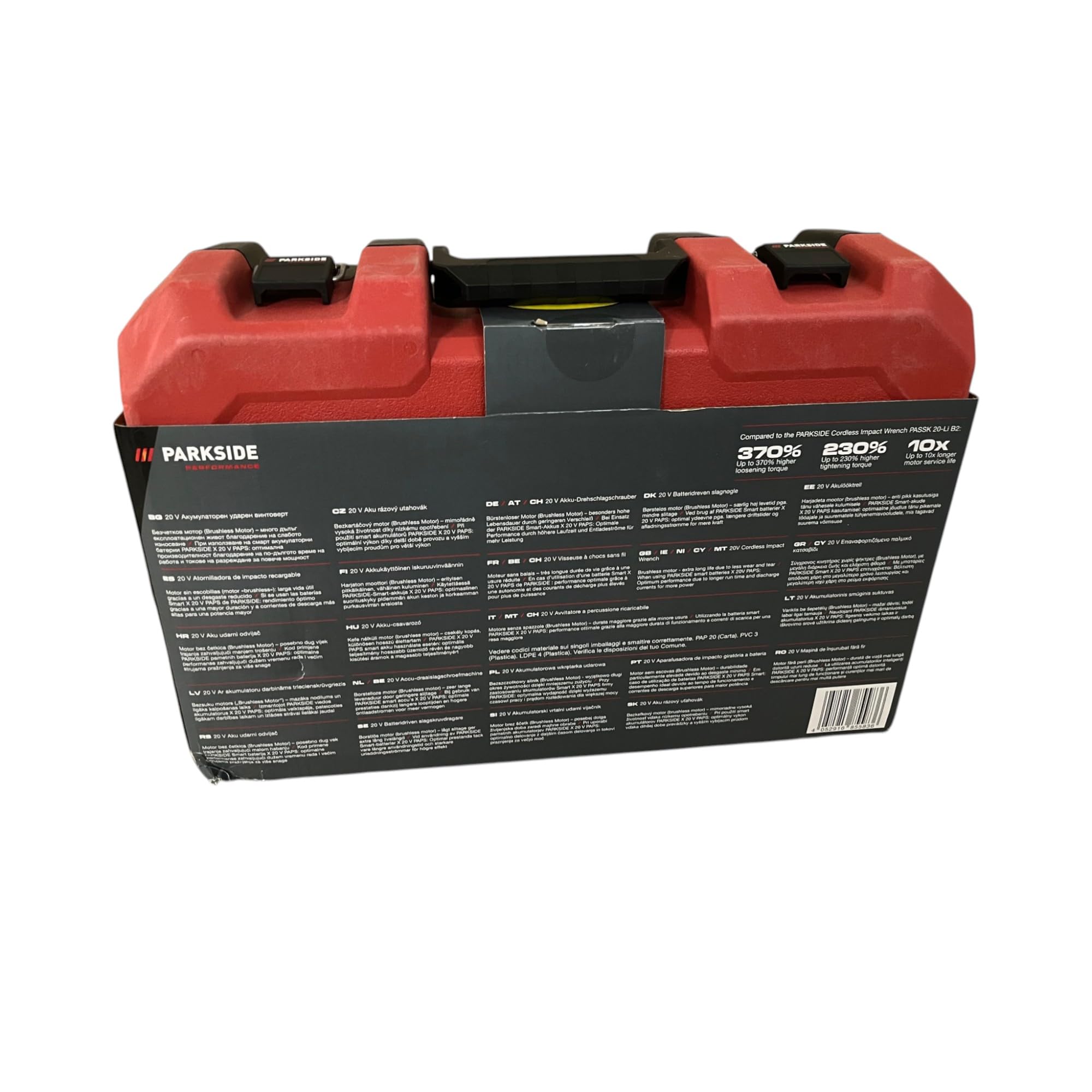 Parkside Avvitatore a impulsi a batteria PERFORMANCE PASSP 20- Li X20V, max. 1898 Nm, fino a M33, 1/2"(in valigetta di trasporto, senza batteria e caricatore)