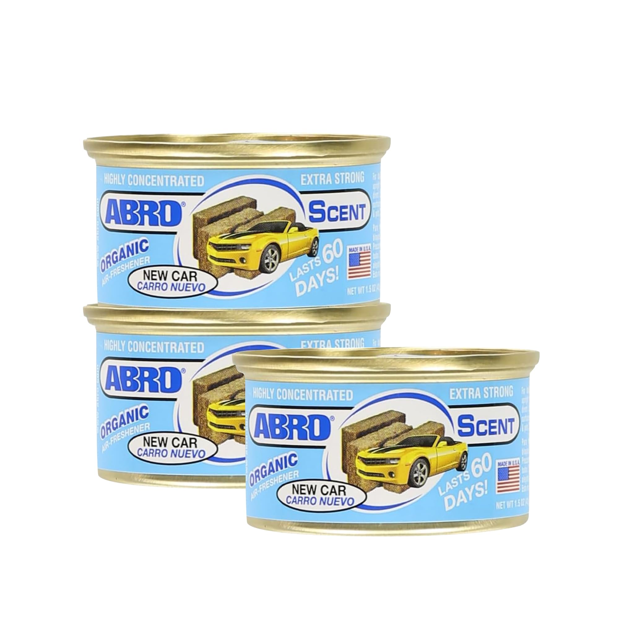 ABRO Car Air Freshener Can New Car Scent