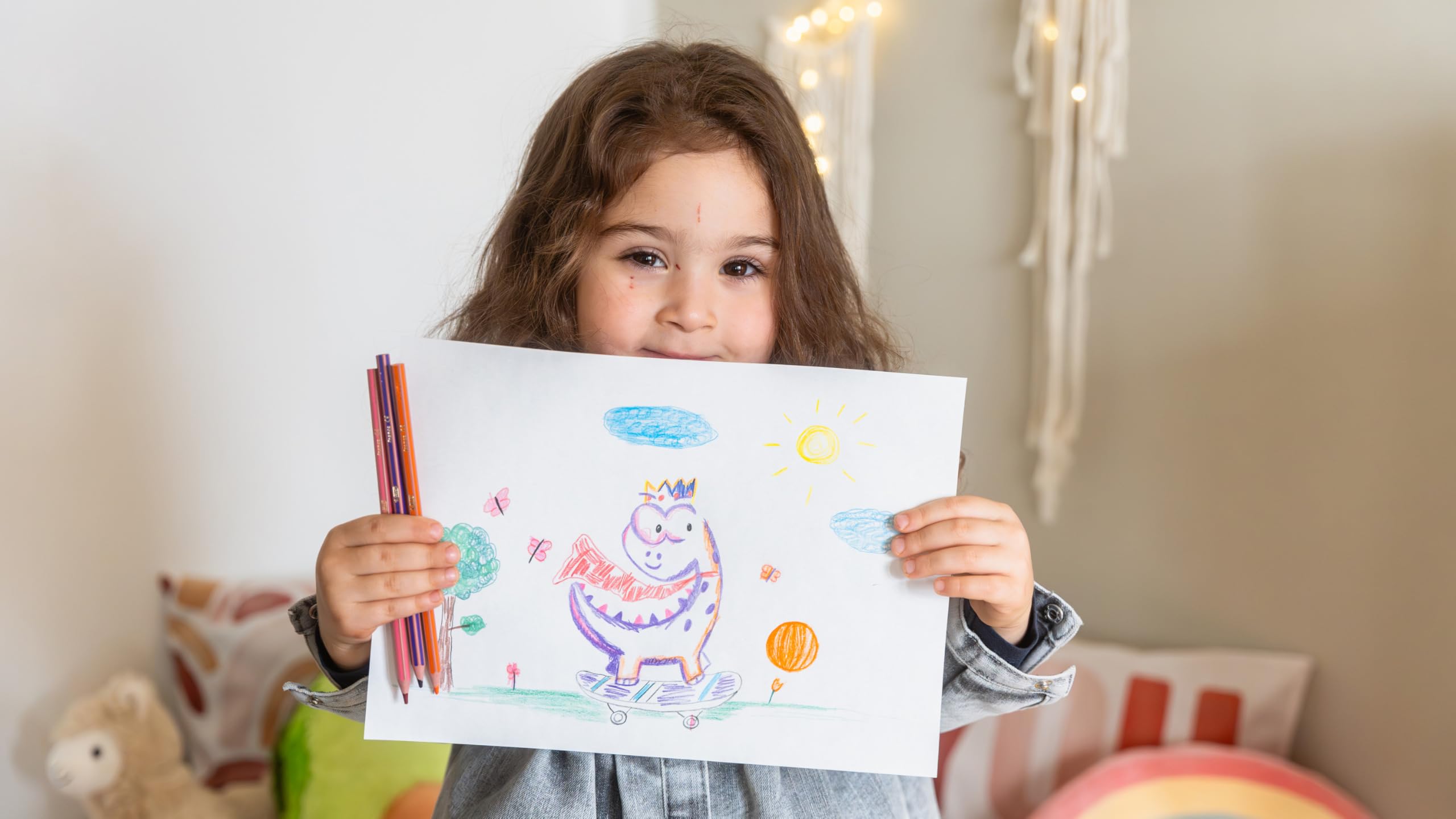 BIC Kids Evolution Stripes Kuru Boya Kalemi, 24'lü Kutu, Kıymık Oluşturmaz, Çiğnemeye Karşı Dayanıklı, Kolay Açılır
