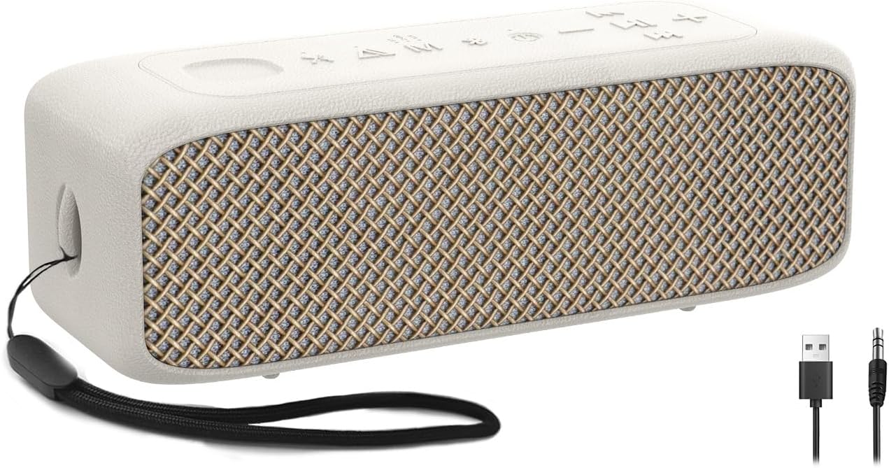NOBIS Bluetooth Speaker, IP68 Waterproof, Bluetooth 6.0,Portable Speaker Wireless with 20W Loud TWS Stereo Sound, 24H Playtime, Voice Assistant Support, TF Card Slot & AUX Input, for Camping, Travel