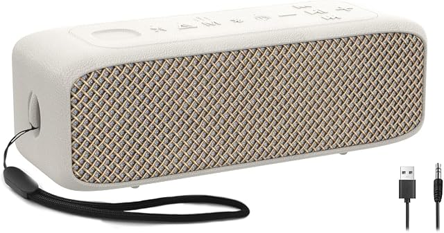 NOBIS 20W Haut-parleur Bluetooth portable, IP68 Haut-parleur Bluetooth étanche avec Bluetooth 6.0, 24H Temps de jeu, assistance vocale, TWS L'appariement stéréo TF Fente de la carte & AUX Entrée, pour le camping, Voyage