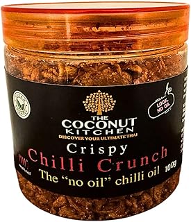 Crispy Chilli Crunch,100g. Crispy chilli oil "without the oil". Made with garlic, onion, chilis. For ramen toppings, pizza, salads, sushi extra umami. Secret crunchy condiment