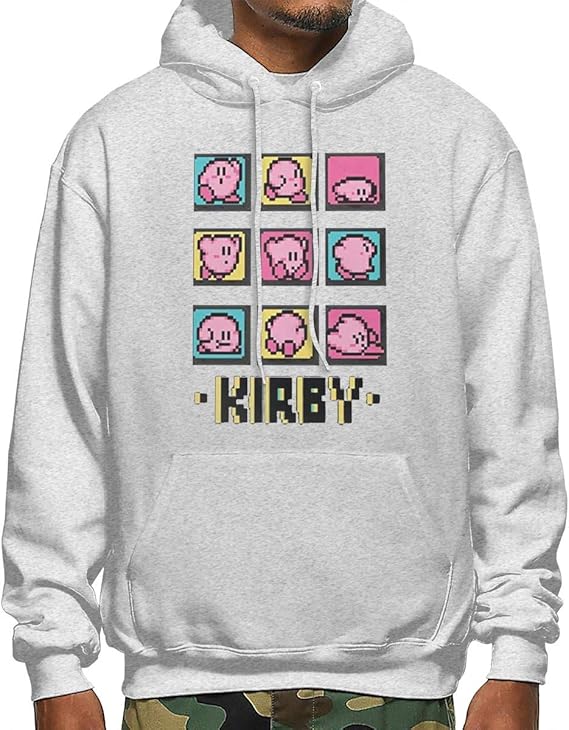 Amazon カービィ日本語漢字ユニセックス現実的なカジュアル長袖パーカープルオーバースウェットシャツ トレーナー パーカー 通販