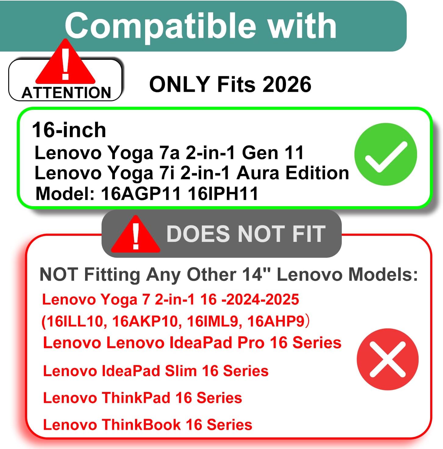 3-Pack Designed for Lenovo Yoga 7i 2-in-1 Aura Edition 16" / Yoga 7a 16" 2-in-1 Touchscreen Laptop Screen Protector (16AGP11 / 16IPH11- 83TE / 83TF), Anti Glare and Anti Fingerprint (Matte) Shield