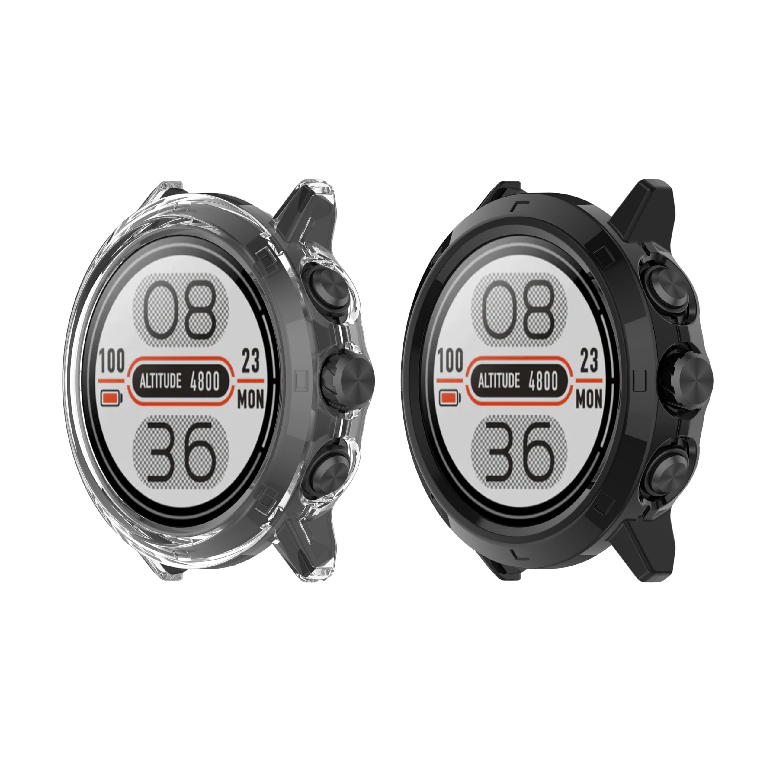 FitTurn Case for COROS APEX 2,APEX 2 Pro Case Watch Case Sleeve Slim Designer Sleeve Protector Armor Anti-Scratch Bezel Silicone Band Cover Case-Size