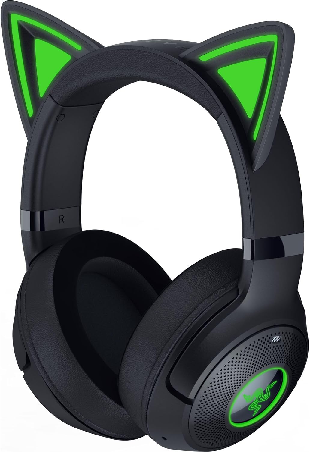 Razer Kraken Kitty V2 BT Wireless RGB Headset: Chroma RGB Kitty Ears & Earcups - Bluetooth 5.2-40 mm Drivers - Noise-Cancelling Mics - Lightweight - 40 Hr Battery w/Type C Charging - Black (Renewed)