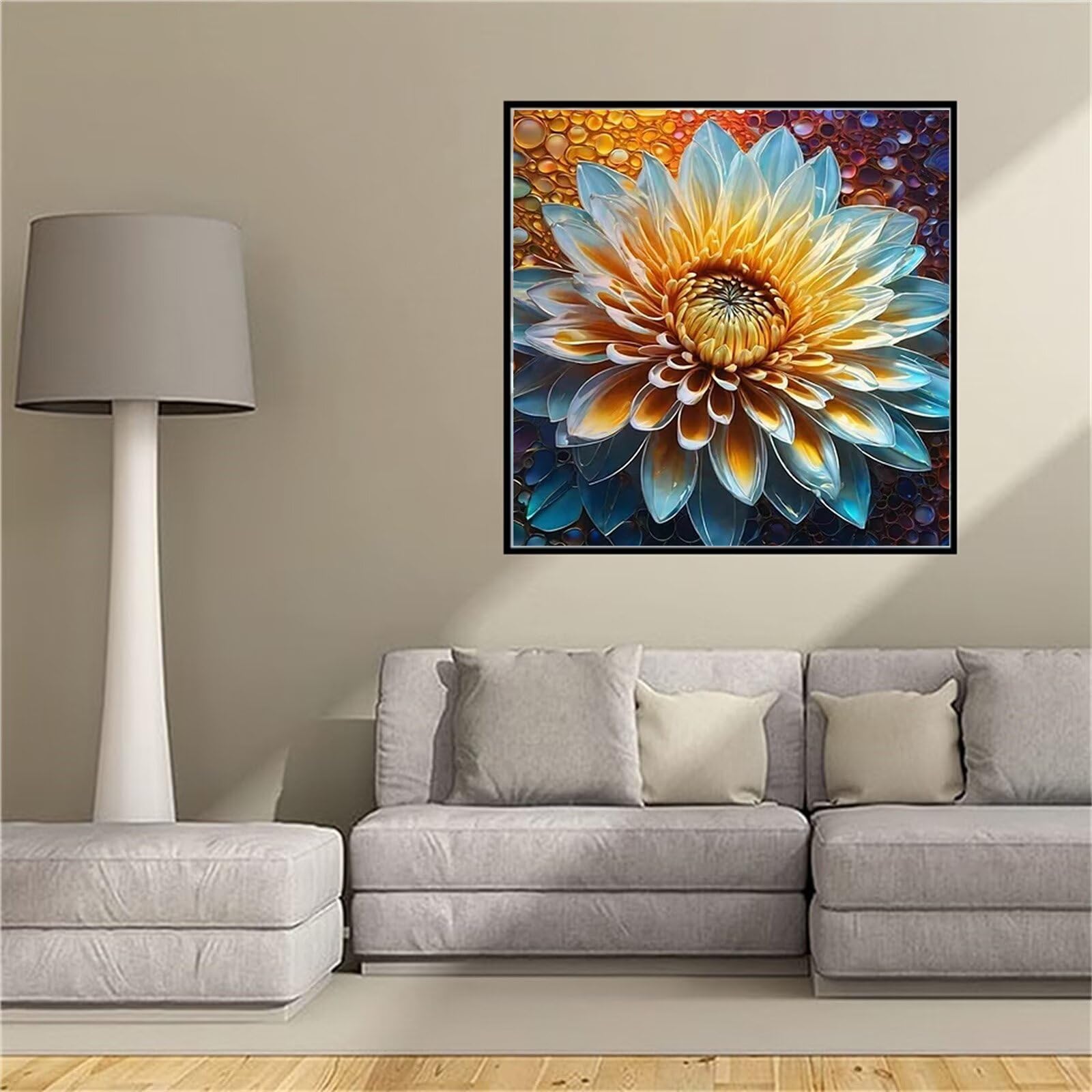 Peinture Diamant Marguerite pour Décoration Murale Salon