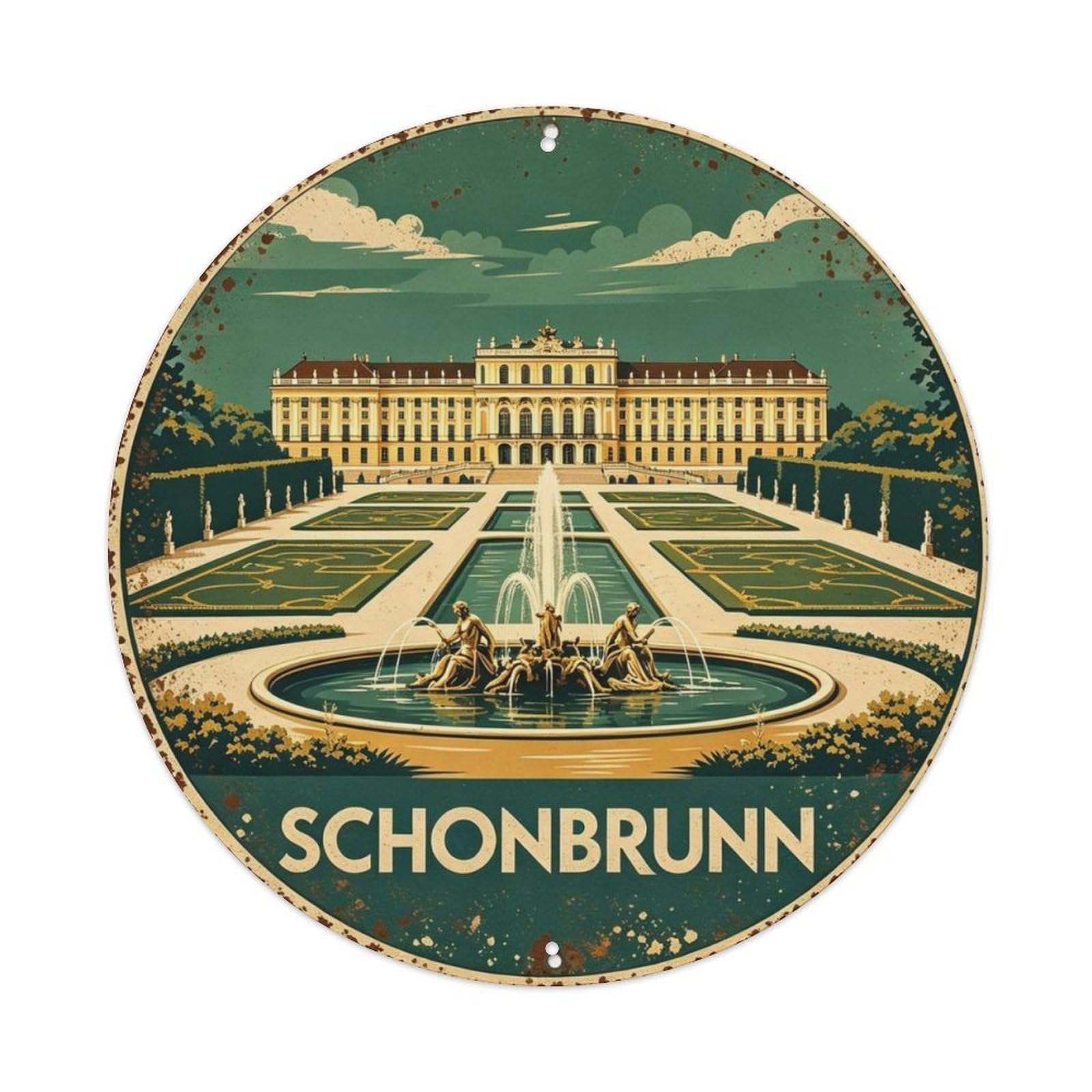 Schönbrunn Palace Metal Tin Sign Plaque