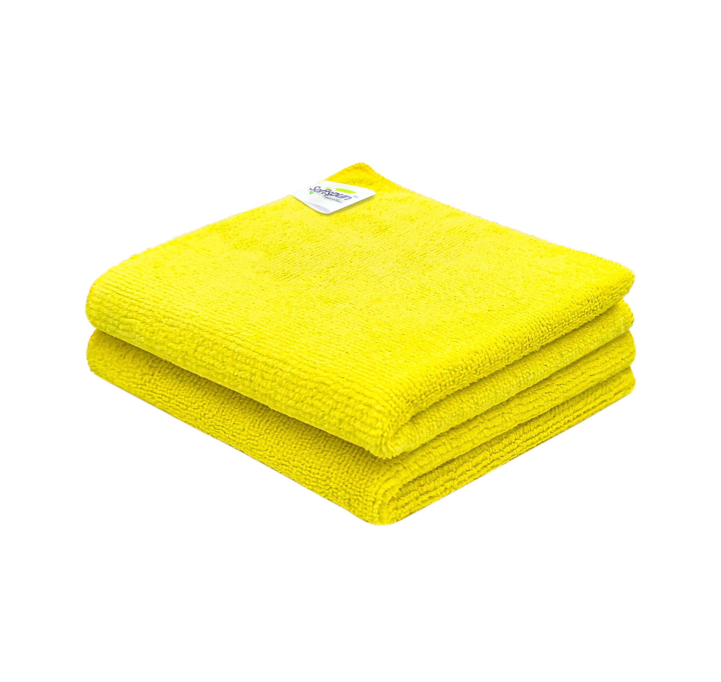 SOFTSPUN Microfiber Baby Hand & Face Wipes 30x30 Cms, 2 Piece Towel Set, 340 GSM (Yellow) Super Soft & Silky for Hand, Face and Body - Hypoallergenic Sensitive Skin Wipes & Washcloths.-image-20