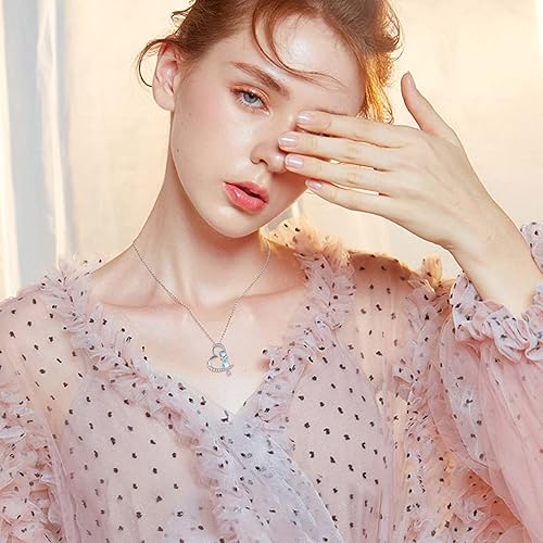 Miniatura 4 de Moonstone Necklace for Women 925 Sterling Silver Moonstone Pendant Necklace Animal Necklace Moonstone Jewelry Gifts for Women