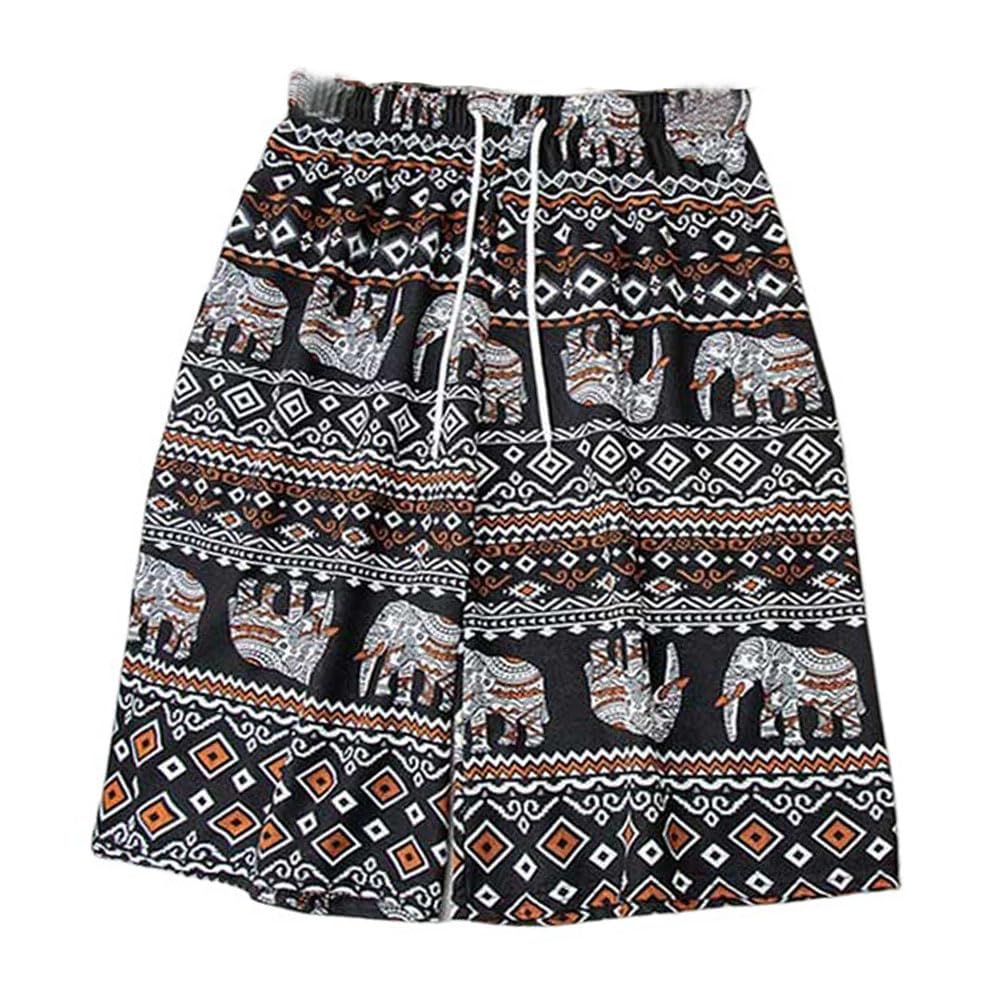 Amazon.co.jp: レディース タイパンツ 象柄 ショートパンツ 2枚