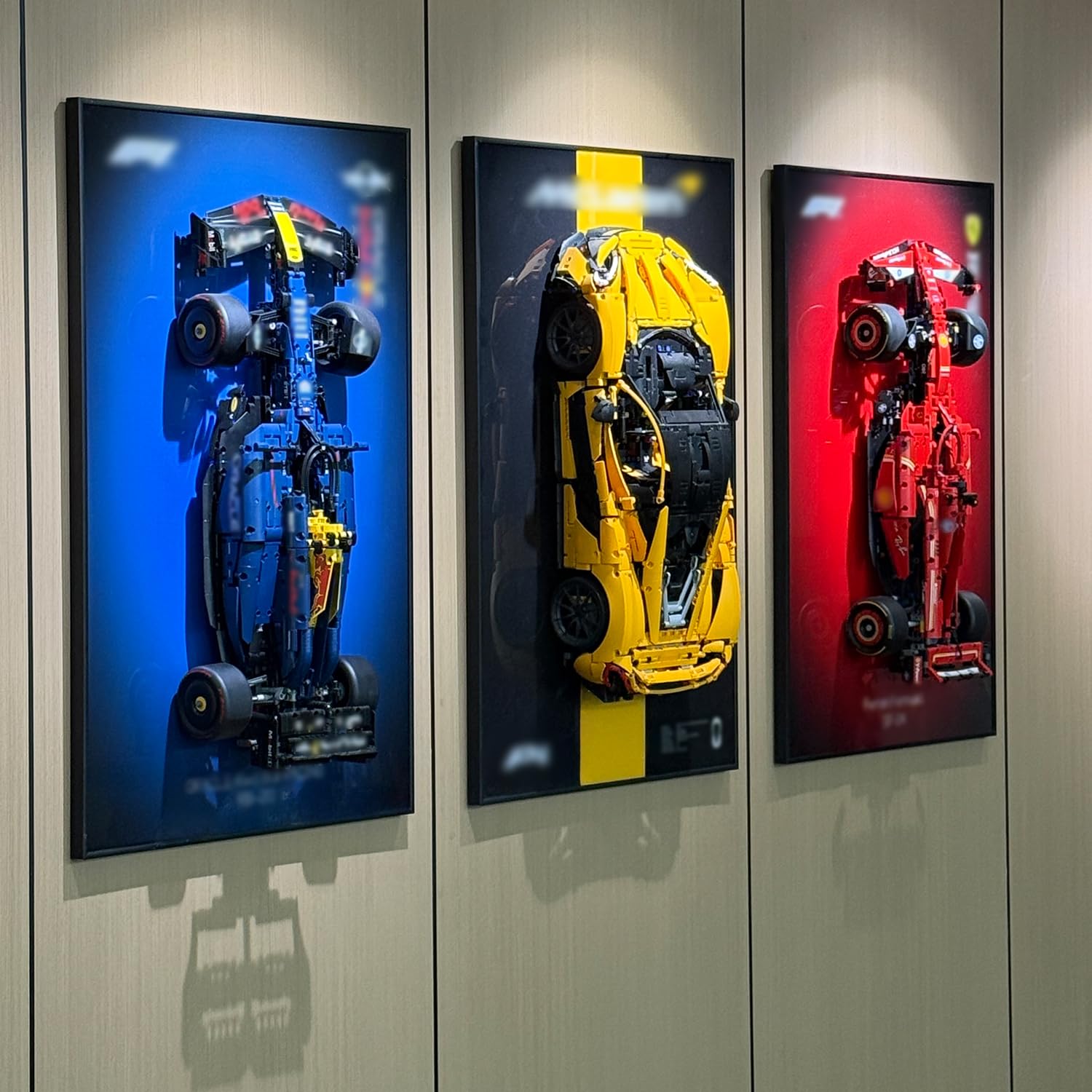 iLuane Display Wallboard for Lego Technic McLaren P1 Model Car Racing Hypercar Model Kit 42172, Adult Collectibles Wall Mount, Home or Office Décor, Coarse Striated (No Car Included)