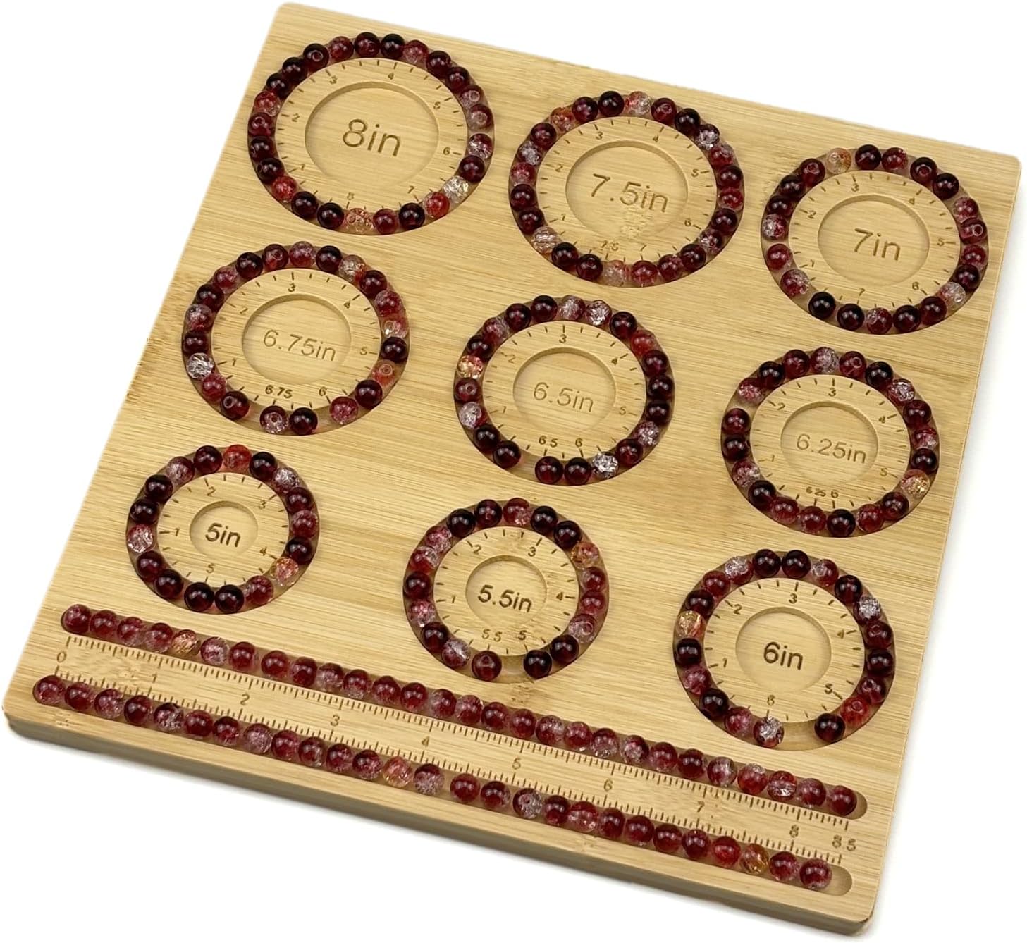 Bead Boards for Jewelry Making, Bamboo Beading Board for Jewelry Bracelet Making, Beading Trays Design Mats for Bracelet, DIY bead tray