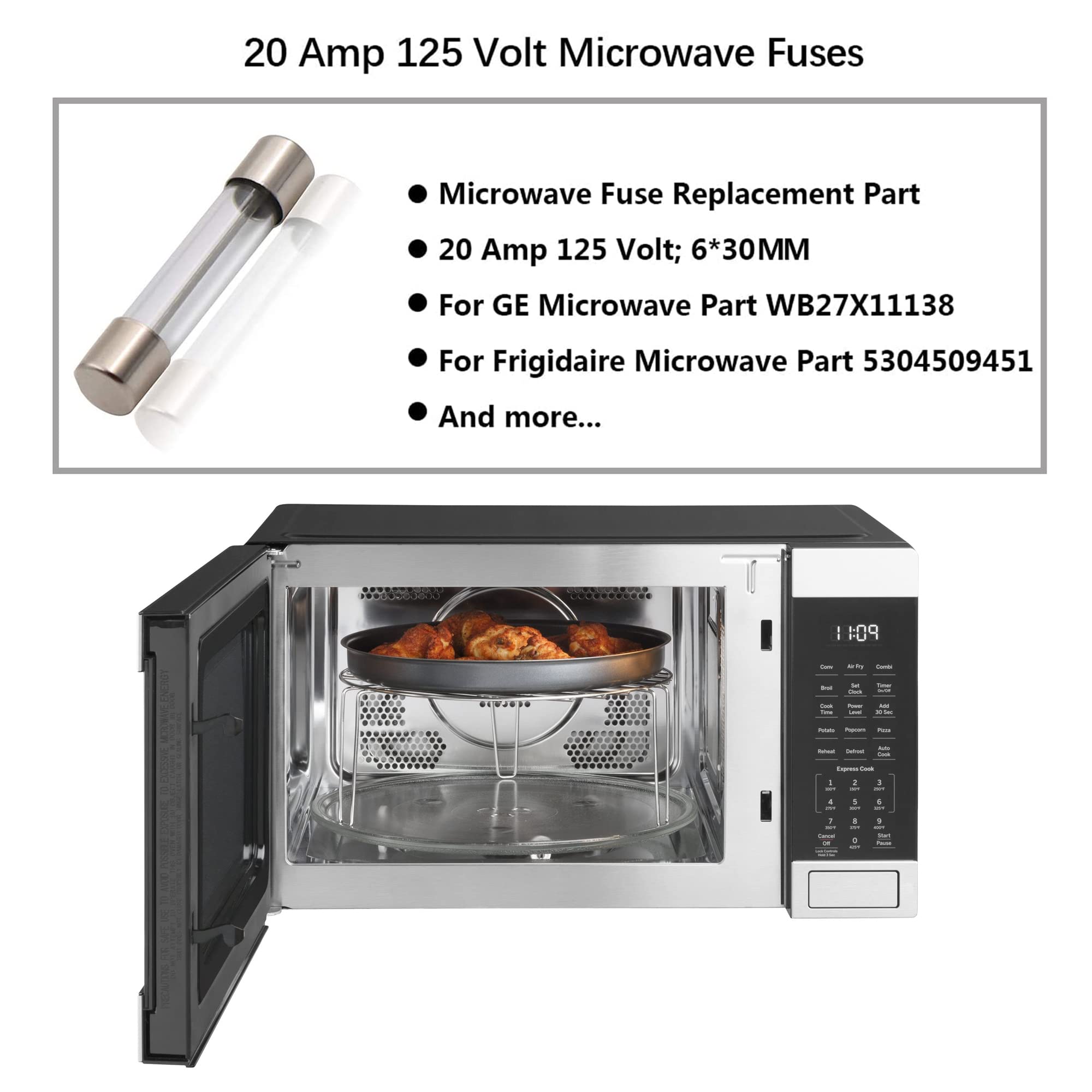 Amazon.com: 5304509451 Microwave Oven Fuse | 20 Amp 125 Volt