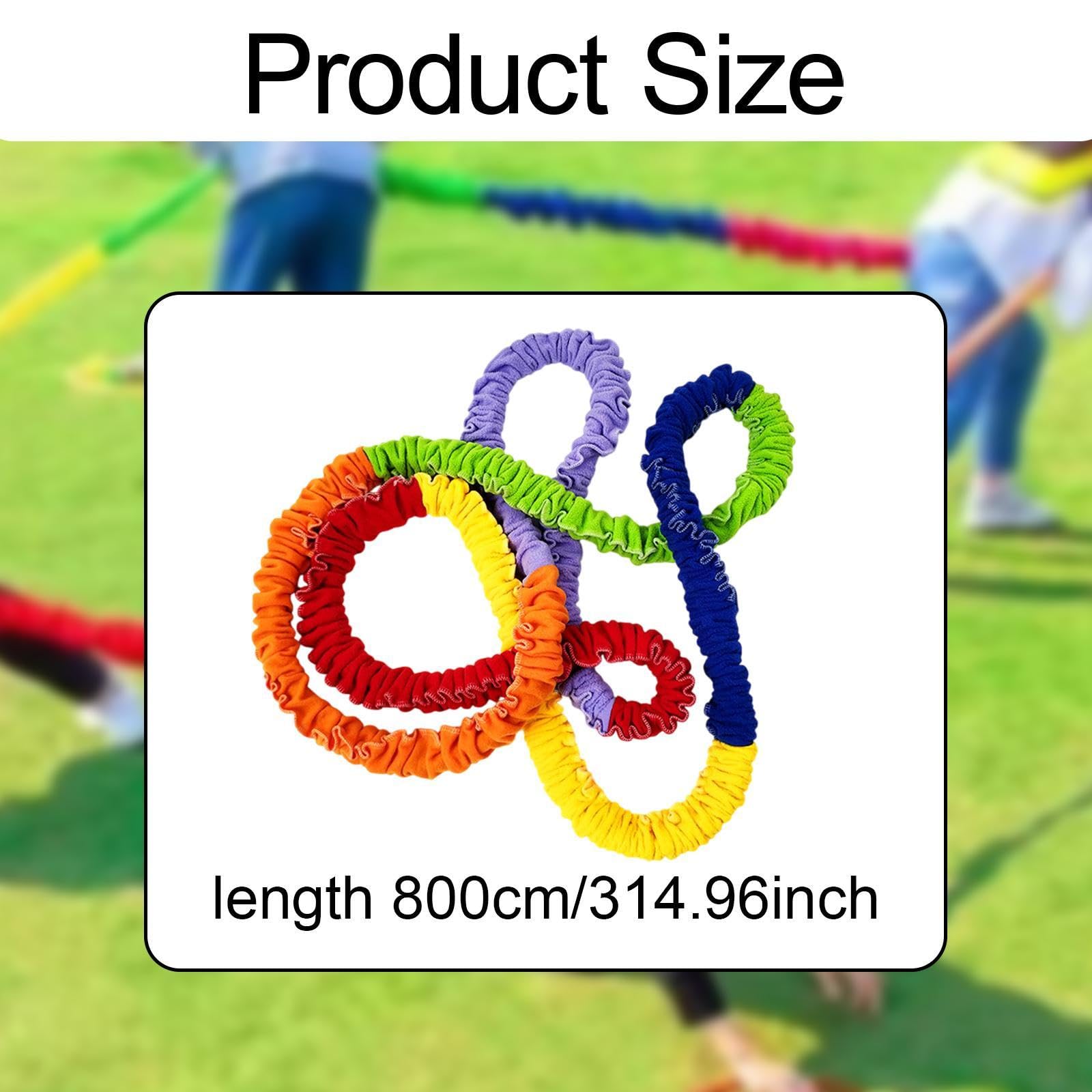 YIJU Cooperative Stretch Band, Exercise Band Loop Teamwork Play, Multiplayer Dynamic Movement Exercise Prop for Child Kindergarten