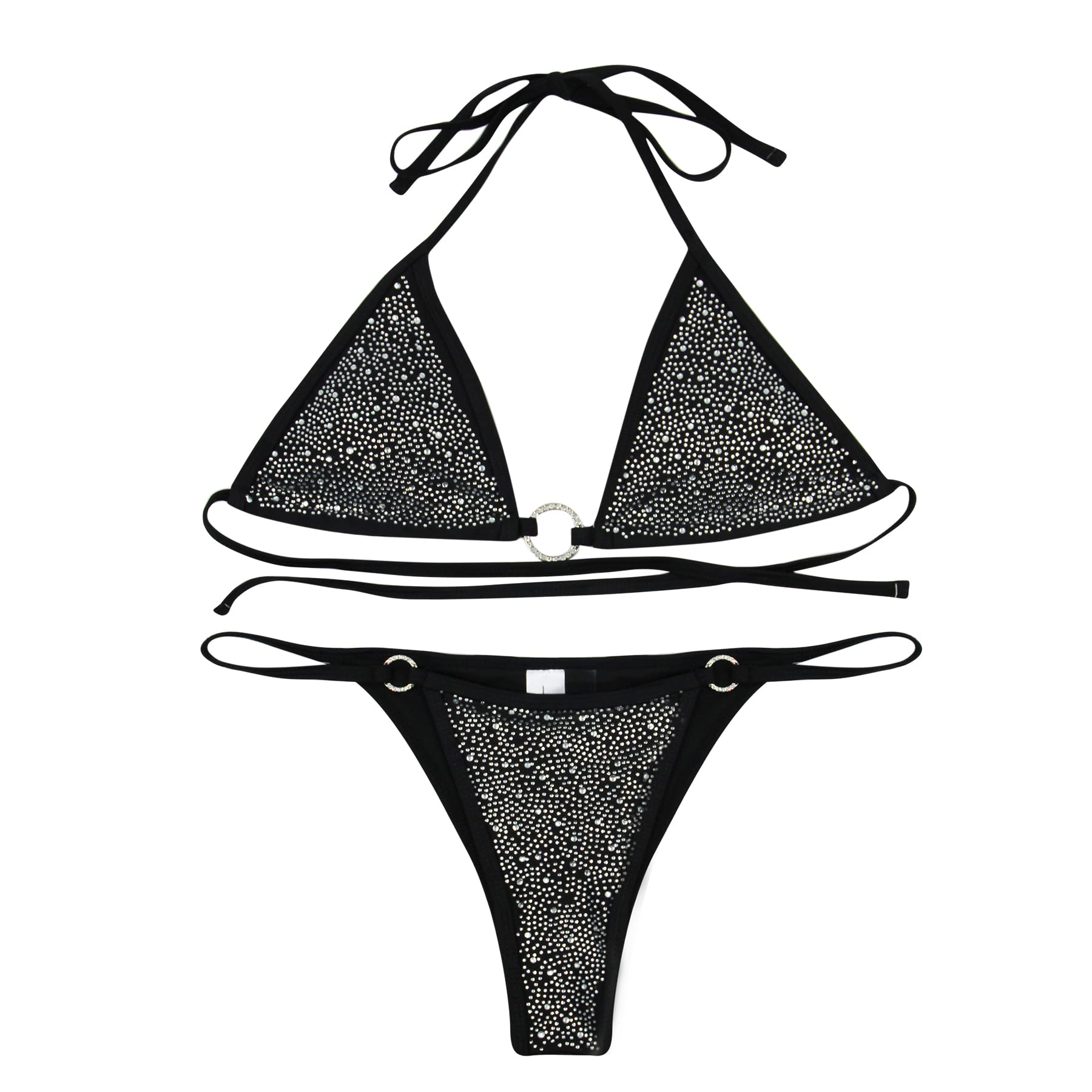 Amazon.co.jp: レディース 2ピース シャイニー ダイヤモンド