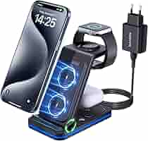 Stazione Di Ricarica Wireless 3-in-1 MANKIW - Per IPhone, Apple Watch E AirPods - Foto 3