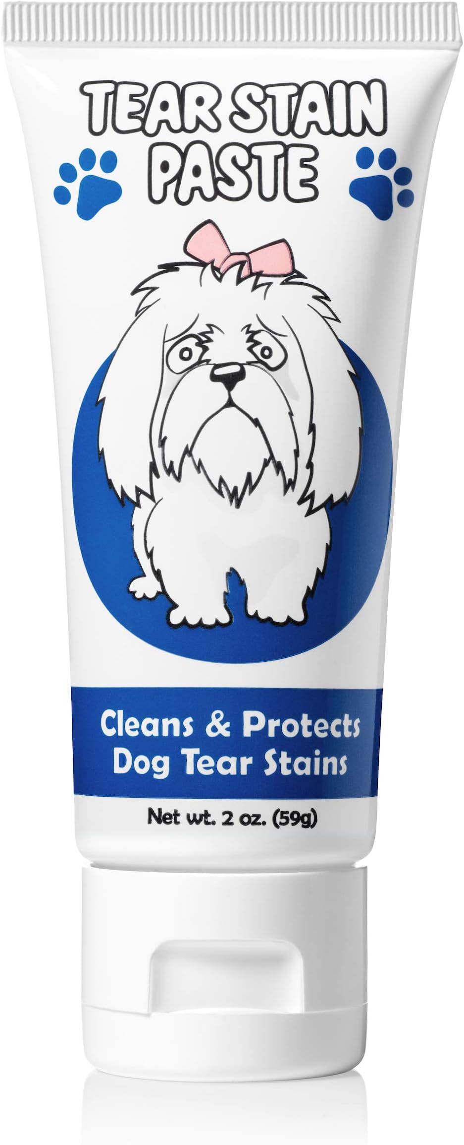 Squishface Tear Stain Paste - Cleans Dog Tear Stains - 2 Oz, Great for Long Hair Dogs Such as Poodles, Terriers and Maltese, Manufactured in USA