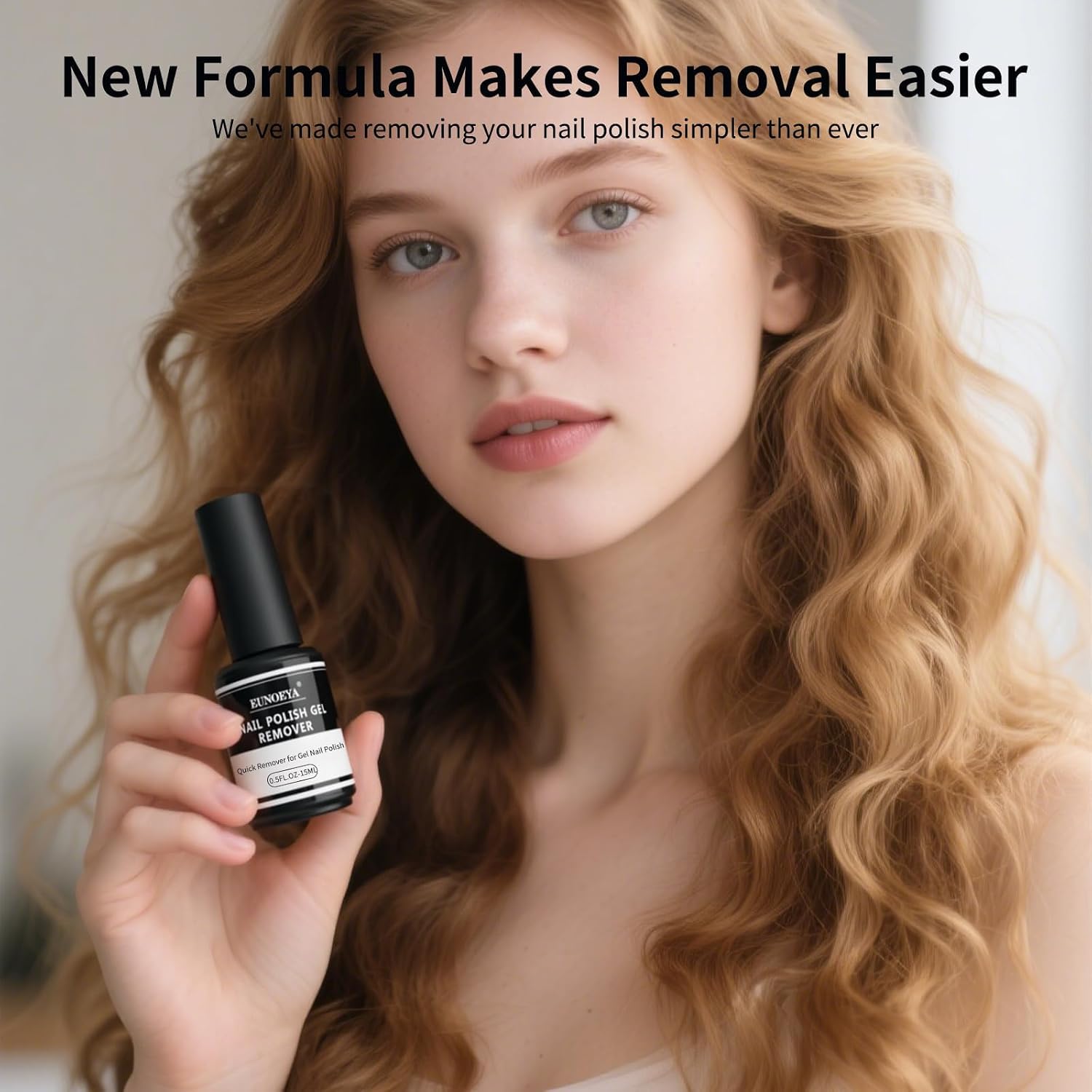 Gel Nail Polish Remover, Quick Gel Polish Remover Acetone-Free, No Soak Needed, Works in 3-5 Mins. Safe for Natural Nails, Includes Tools, 15ml for Home DIY Use