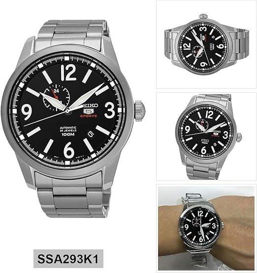 Seiko Neo Sports Montre Homme Analogique Automatique avec Bracelet Acier  Inoxydable SSA293K1 : Amazon.fr: Montres