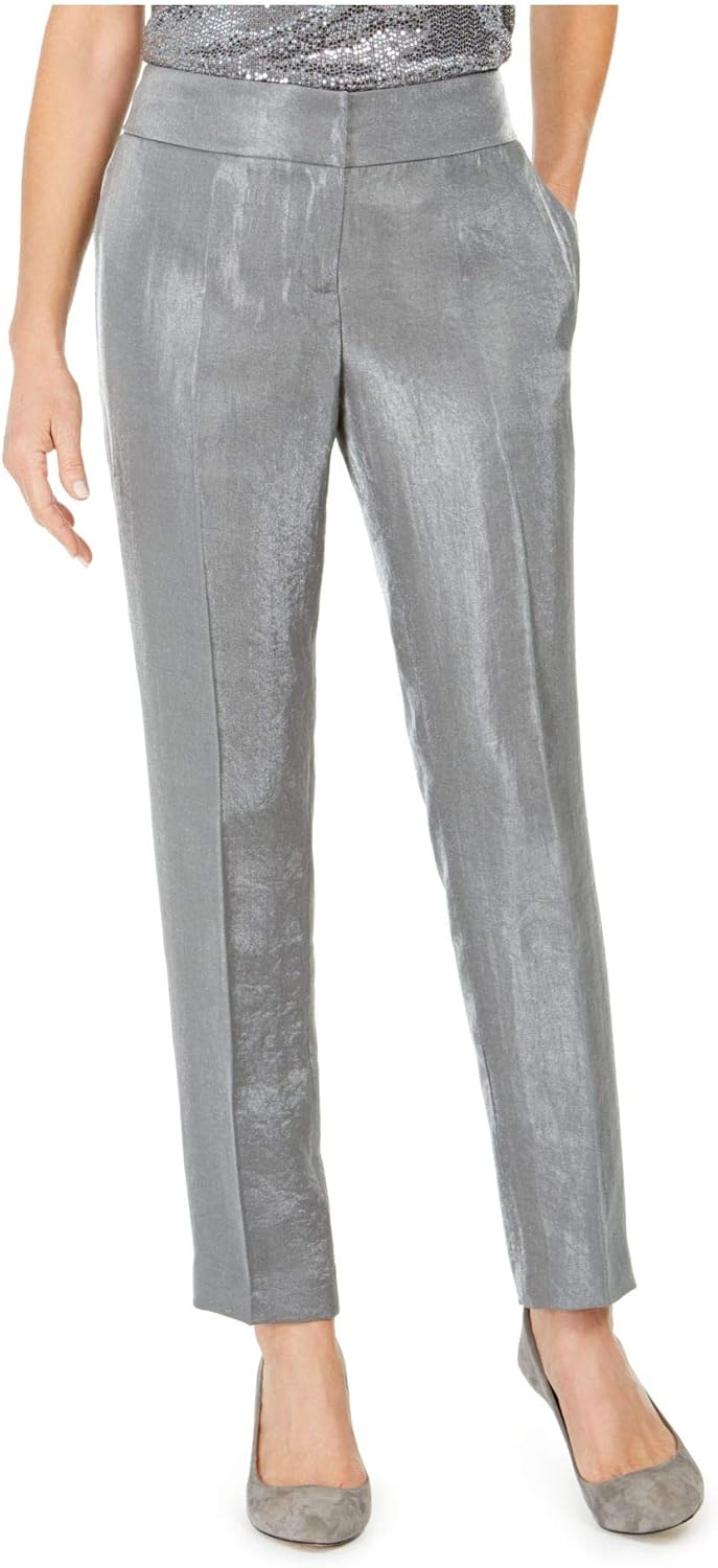 Kasper Women's Metallic Slim Pant at 
