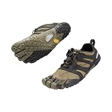 Vibram Men's FiveFingers V-Trail 2.0 | Barefoot Trail Running & Off-Road Shoes for Grip & Stability, Ivy/Black, 50 EU / 14-15 US