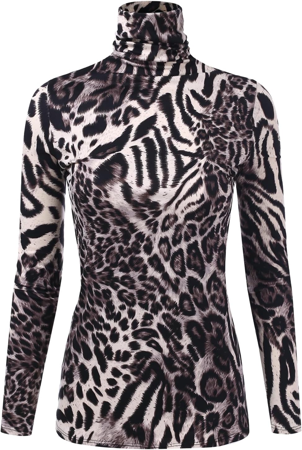 EIMIN Women's Long Sleeve Turtleneck Light Weight Pullover Slim Fit T-Shirts Top (S-3XL)