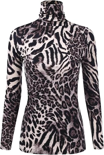 EIMIN Womens Long Sleeve Turtleneck Light Weight Pullover Slim Fit T-Shirts Top S-3XL