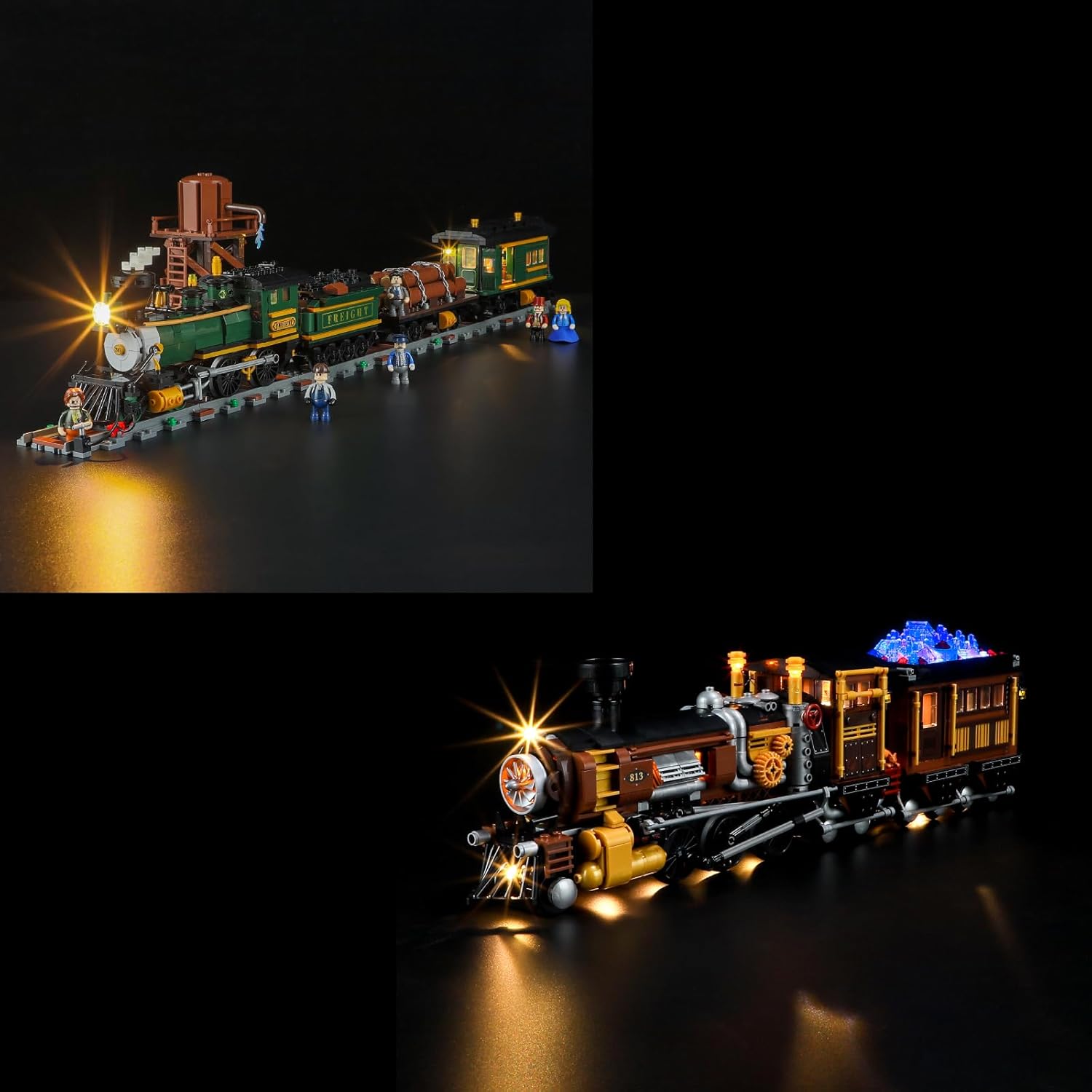 Set Di Mattoncini FUNWHOLE Wild West - Stazione Ferroviaria 1975 Pezzi - Regalo Per Adulti E Ragazzi